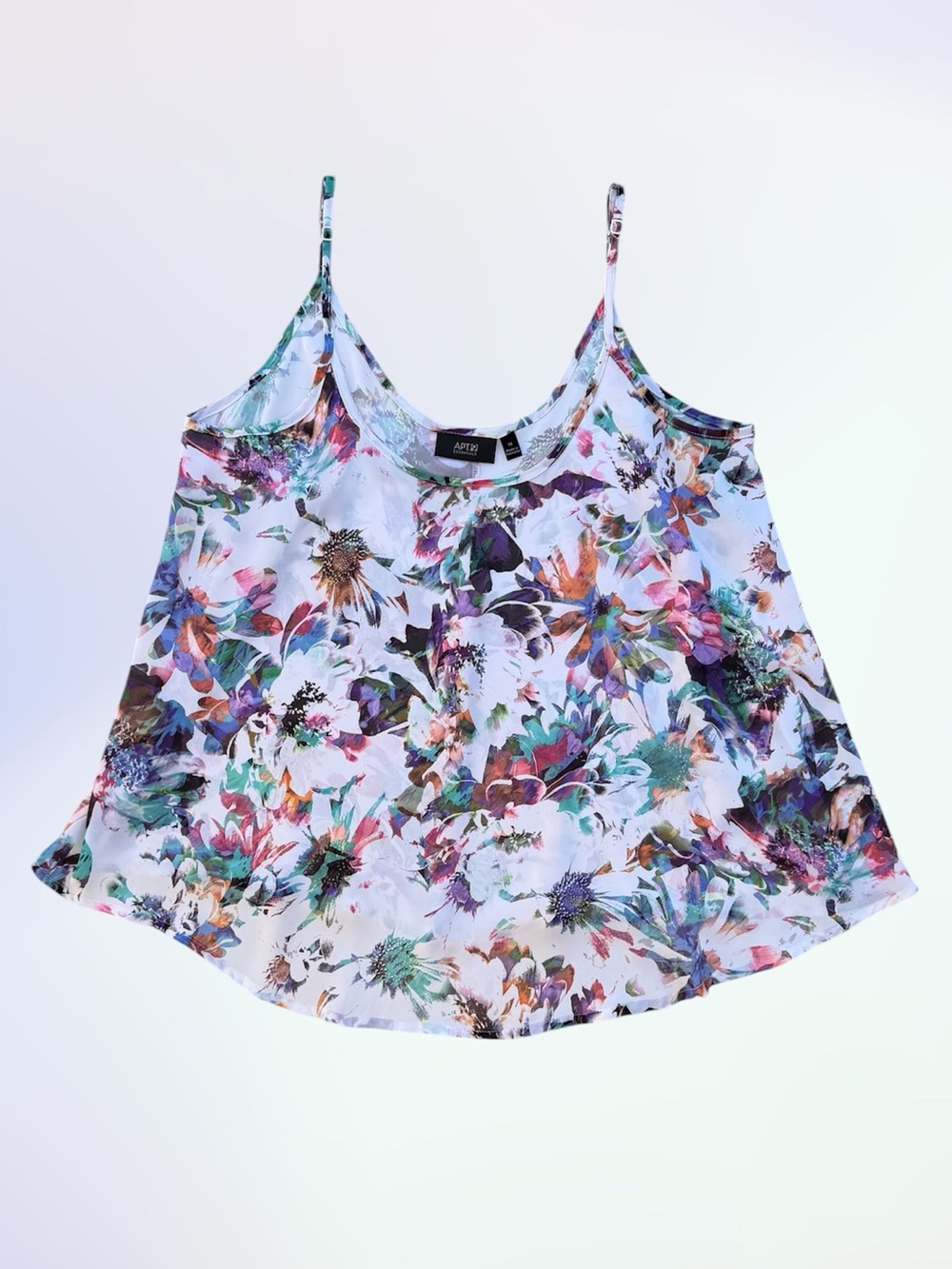 Apt. 9 Essentials Multi-Color Floral Flowy Georgette Swing Camisole ~ Women’s M